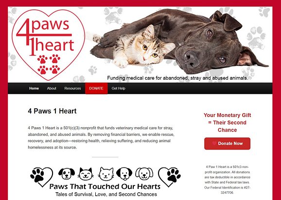 4 Paws 1 Heart website